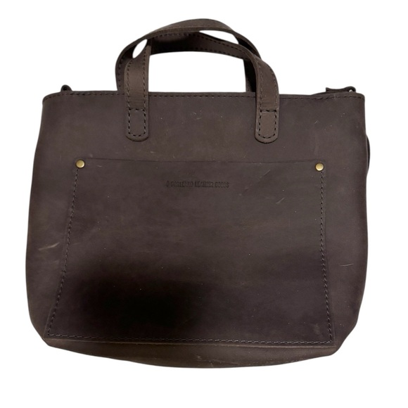 Portland Leather Handbags - NEW Portland Leather Goods Mini Crossbody Zip Top in Color Possibly Groupie Grey